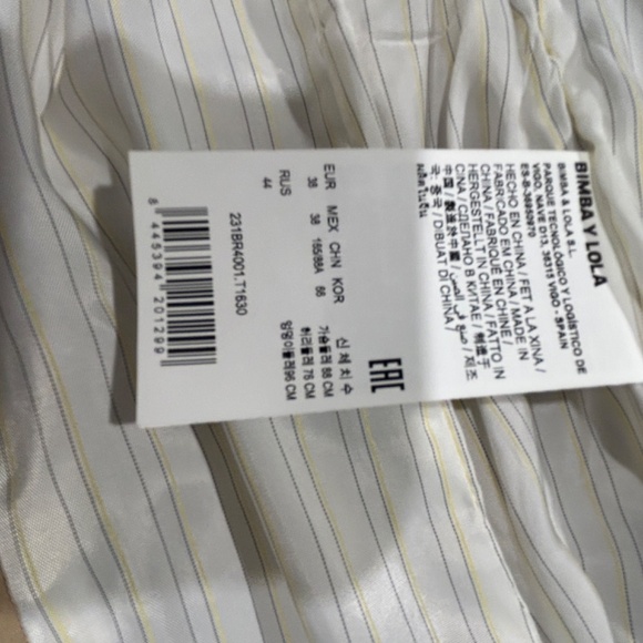 BIMBA Y LOLA JACKET (Spanish/Portuguese) Fashion Brand Size 38 Color Sand - Picture 10 of 12